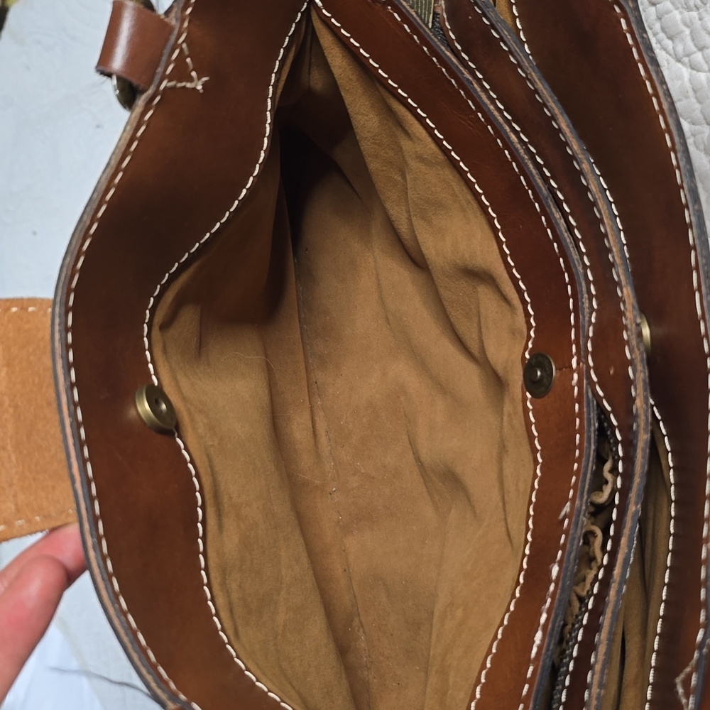 Luxury Boutique Description — Patricia Nash Map-Print Leather Shoulder Bag - Picture 8 of 10
